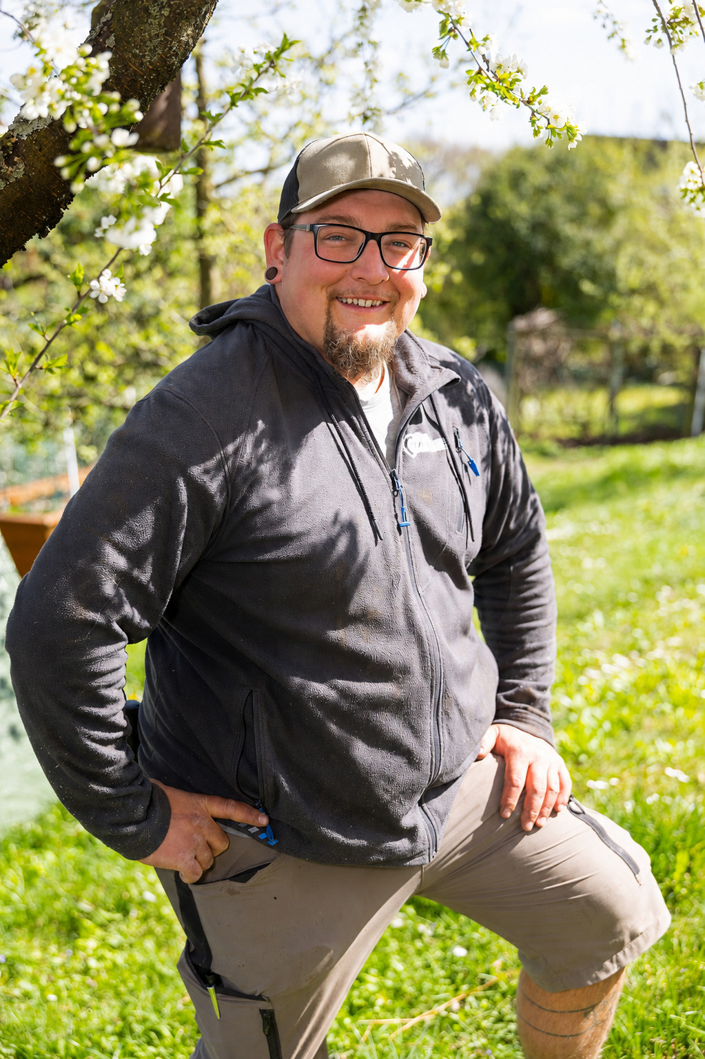 Valentin Erdinger auf der Baustelle